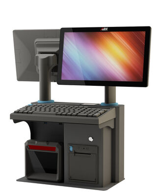 kopen 15.6 inch Dual Screen POS Machine Windows 7 / Windows 10 Supermarkt POS Machine online manufacture