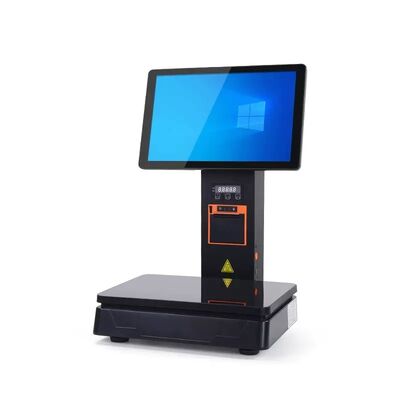 buy Supermarket Cash Register Machine All In One POS With 15kg Weighing Scale online manufacture