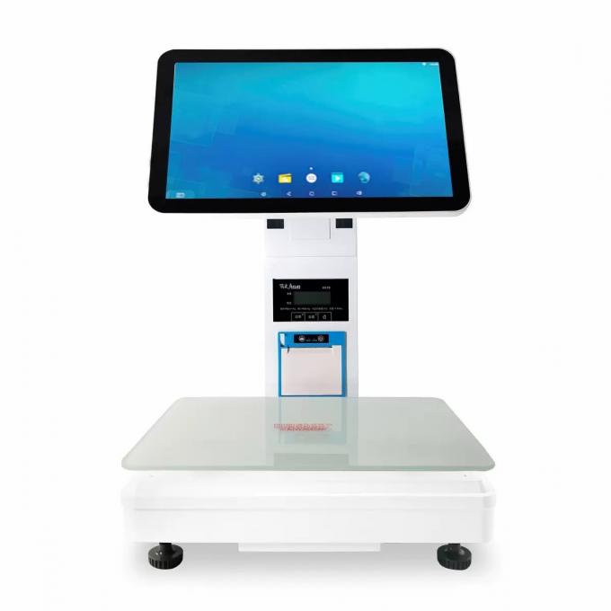 Pos Scale Machine 15kg POS Scale Machine Dual Screen Cash Register Scale 15.6 Inch For ...